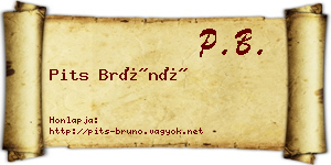 Pits Brúnó névjegykártya